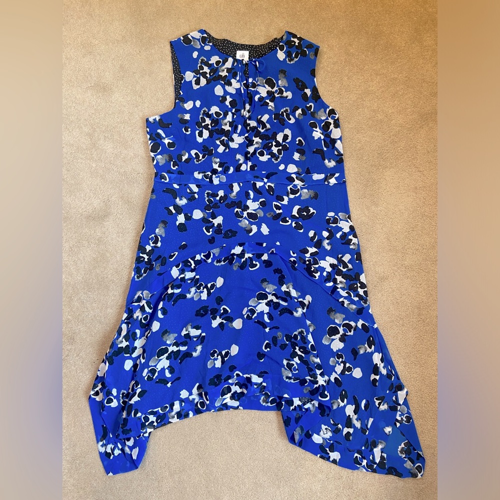 CAbi XL blue/black printed dress 💙🖤